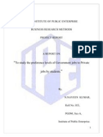 Institute of Public Enterprise Business Research Methods Project Report
