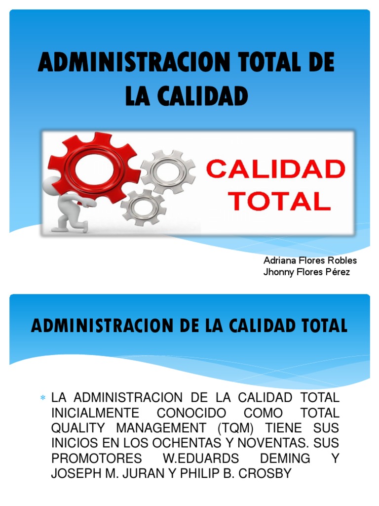 Administracion Total de La Calidad Calidad