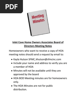 hoa minutes