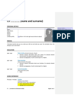 Cv Template English