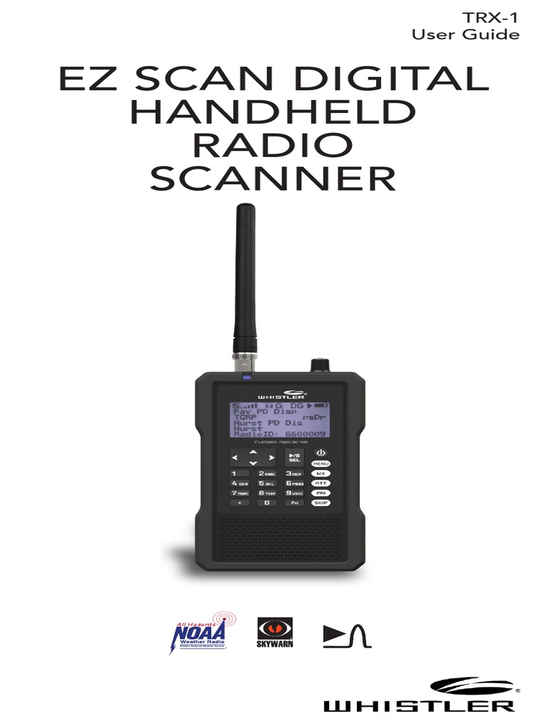Whistler TRX 1 Scanner Radio Manual | PDF | Image Scanner | Electronics