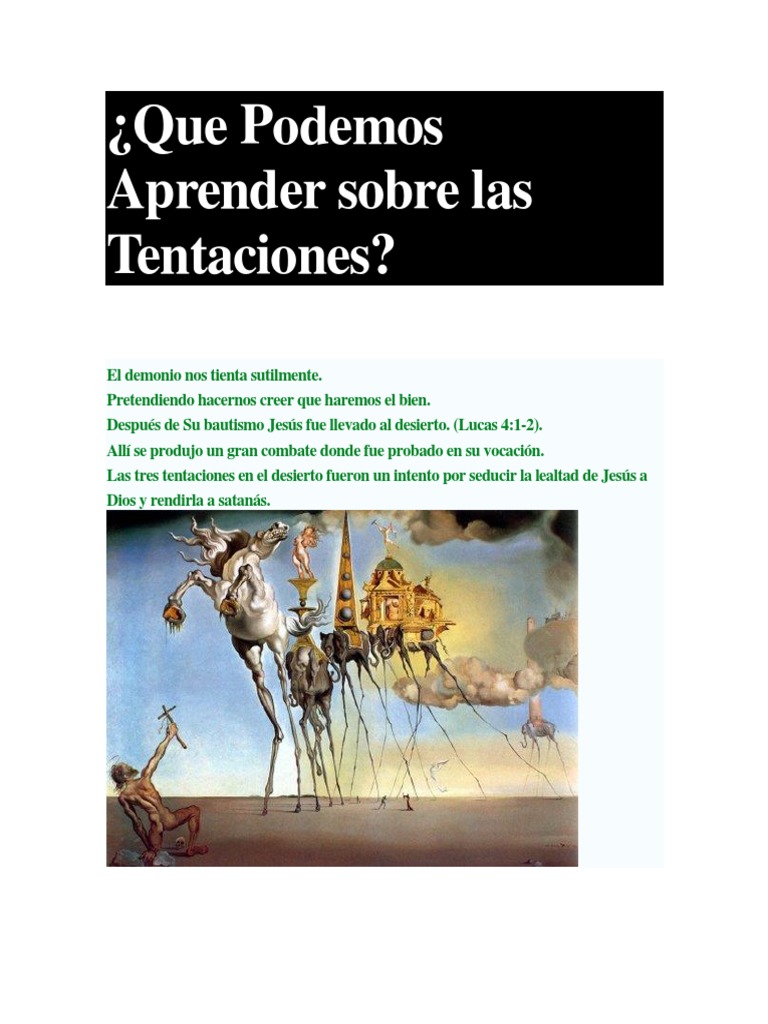 Las Tentaciones Pdf Diablo Jesús