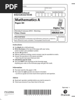 Mathematics A: Paper 3H Higher Tier