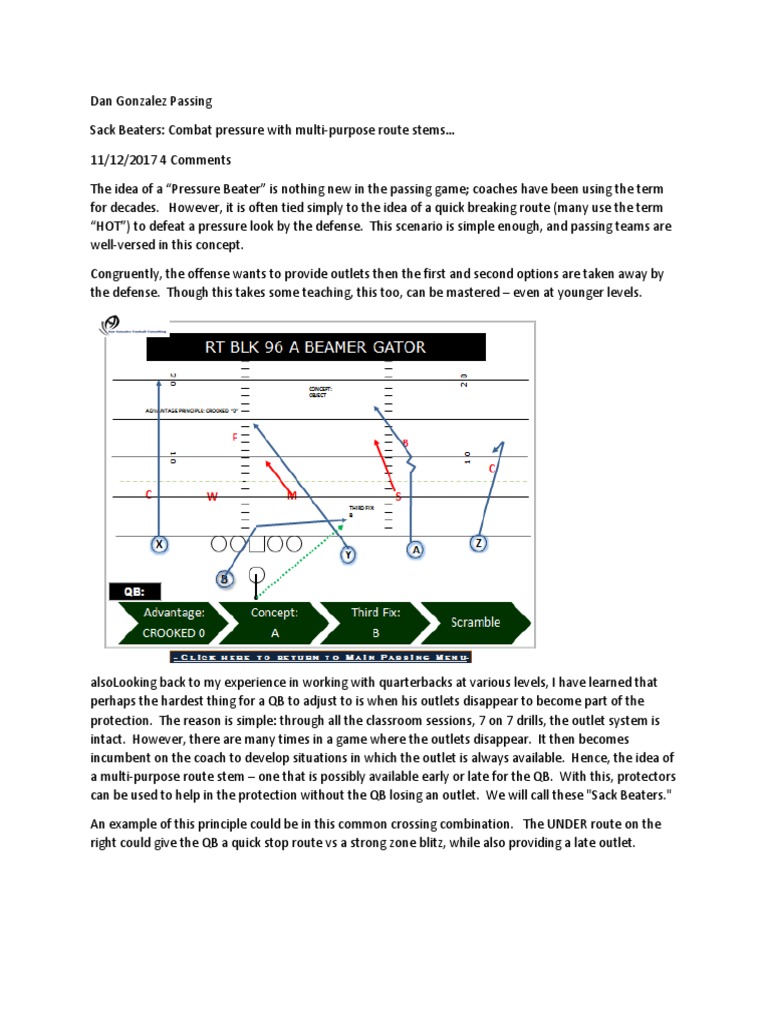 Advanced QB Route Strategies | PDF | Quarterback | Ball Games
