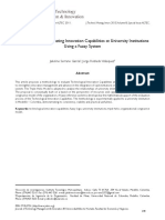 Methodology For Evaluating Innovation Capabilities at University Institutions Using A Fuzzy System