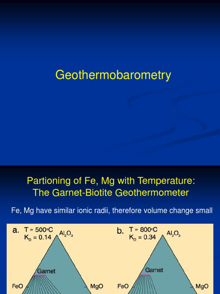 Garnet-Biotite Geothermometry Insights | PDF | Science & Mathematics