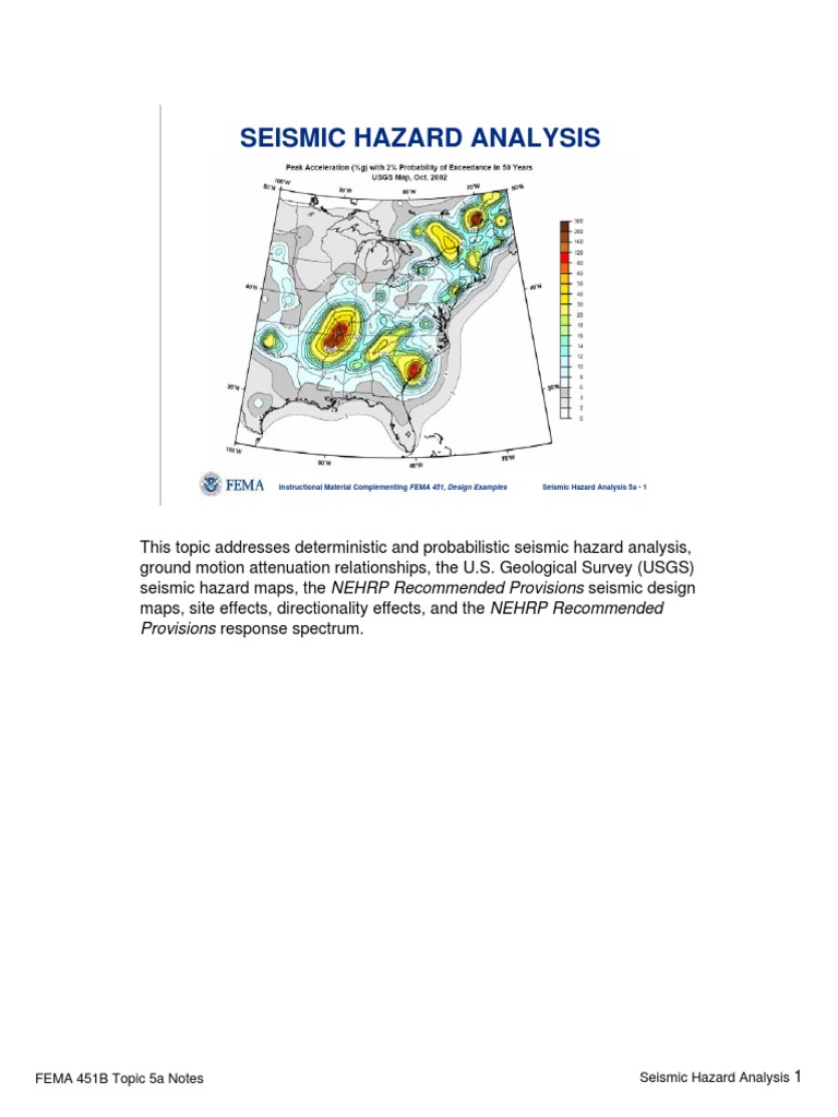 Deterministic and Probabilistic Approaches to Seismic Hazard Analysis ...
