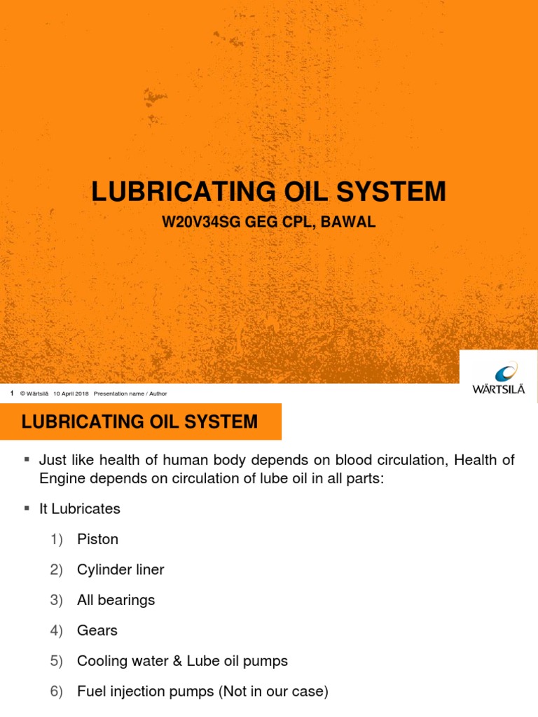 Lubricating Oil System | PDF | Motor Oil | Lubricant