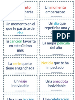 Tarjetas Conversación en Pasado