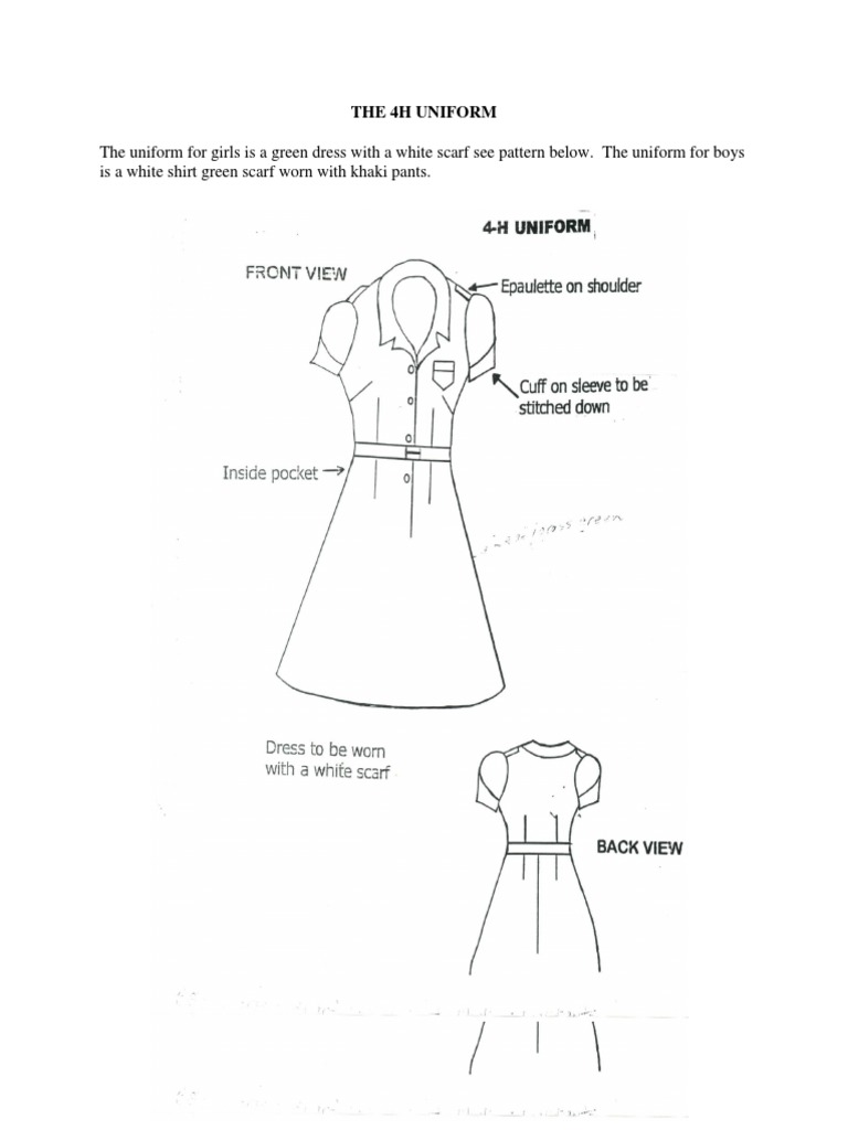 Jamaica 4-H Club Uniform Guide | PDF