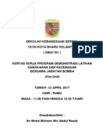 Kertas Kerja Surat Latihan Kebakaran Bersama Bomba Sks2017