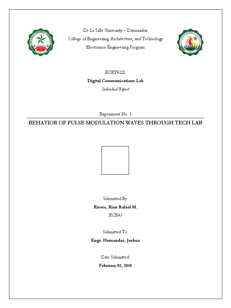 Behavior of Pulse Modulation Waves Through Tech Lab | PDF | Modulation ...