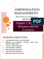 Chapter 5 - Job Based Structures and Job Evaluation