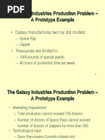 The Galaxy Industries Production Problem - A Prototype Example