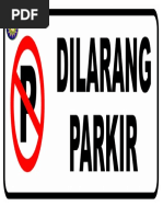 dilarang parkir..