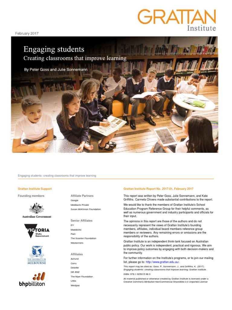 Enhancing Classroom Engagement for Learning | PDF | Socioeconomic ...