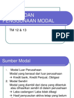 Sumber & Penggunaan Modal TM 12 & 13
