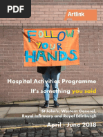 It's Something You Said - Hospital activities Programme Apr - Jun 2018