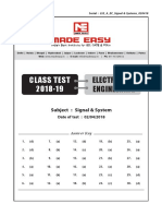 Class Test 2018-19: Electronics Engineering