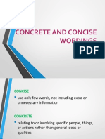 9. Concrete and Concise Wordings