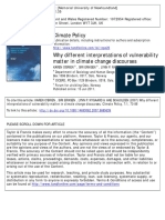 O'Brian (2013) Why Different Interpretation of Vulnerability Matter in Climate Change Discouses