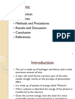 Contents:: Objectives Methods and Procedures Results and Discussion Conclusion References