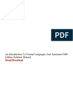 An Introduction To Formal Languages and Automata Fifth Edition Solution Manual