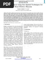 Drought Analysis Using Geo-Spatial Techniques For Hisar District, Haryana