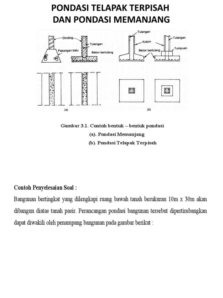 Contoh Soal Dan Jawaban Daya Dukung Pondasi Dalam