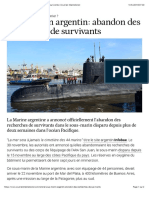 Sous-Marin Argentin - Abandon Des Recherches de Survivants - Courrier International PDF