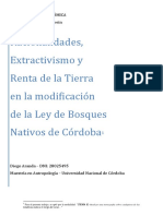 Racionalidades,  Extractivismo y  Renta de la Tierra en la modificación  de la Ley de Bosques  Nativos de Córdoba