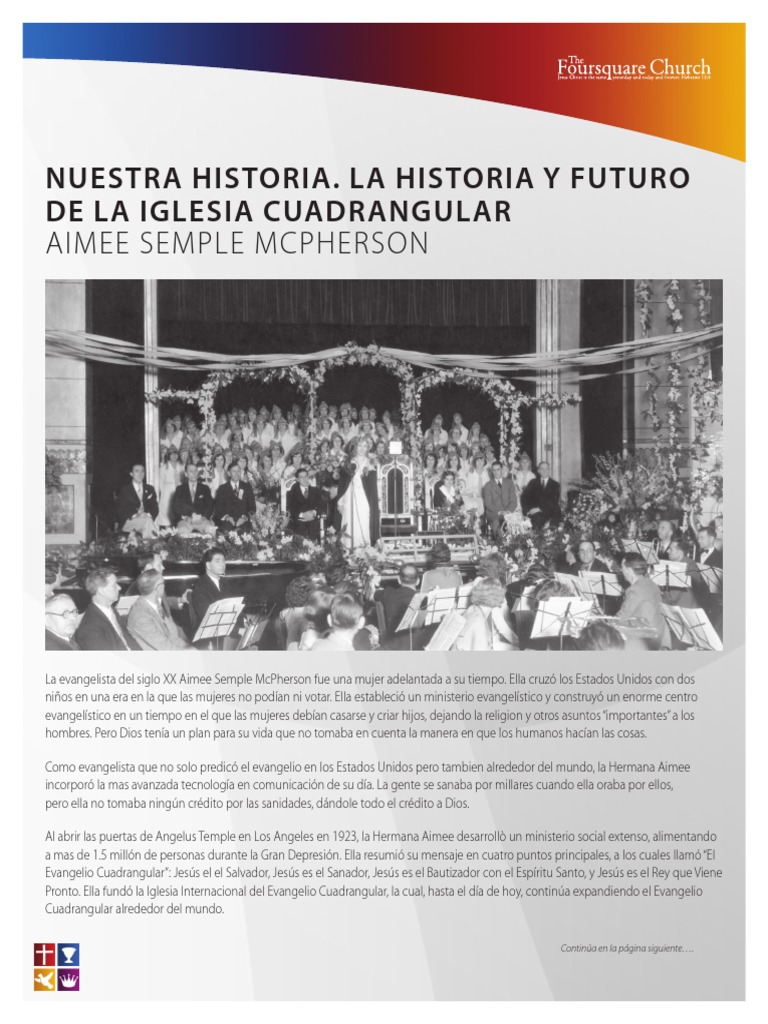 Print Foursquare Aimee Semple Mcpherson History Spanish Religion Y Creencia