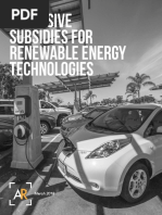 Extensive Subsidies For Renewable Energy Technologies