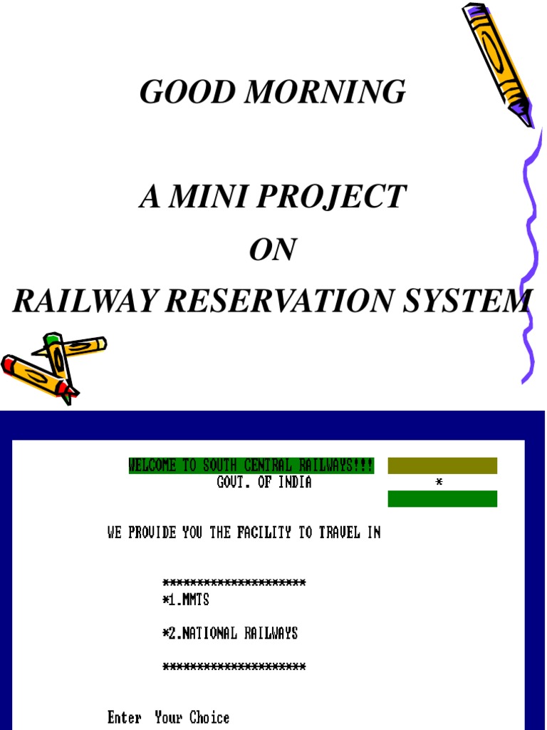 Railway Reservation System Mini Project | PDF | Business | Technology ...