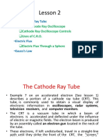 Lesson 2 the Cathode Ray Oscilloscope