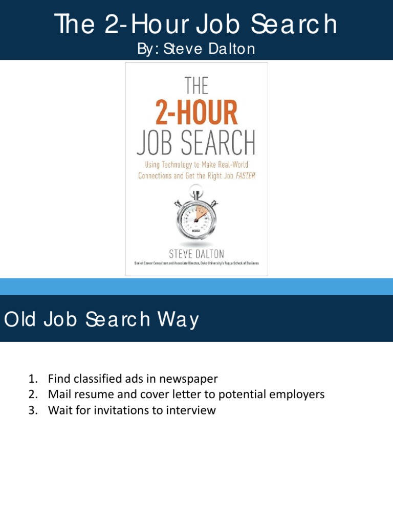 2 Hour Job Search Job Hunting Résumé