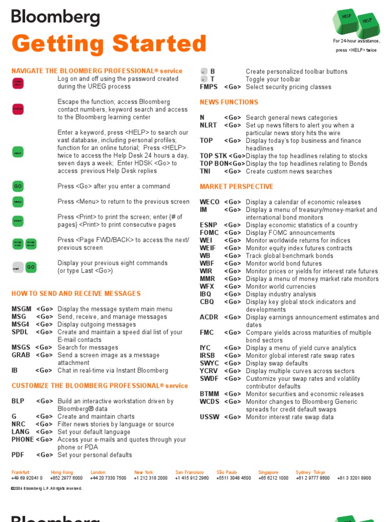 Getting Started | PDF | Bloomberg L.P. | Bonds (Finance)