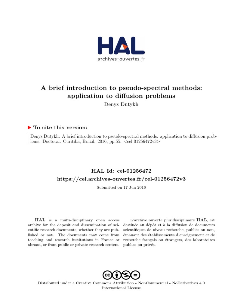 Pseudo Spectral Methods Pdf Partial Differential Equation Calculus