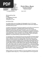 7/11/2017 Sen. Udall to Zinke Letter Re. DOI Reorganization 
