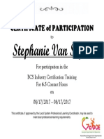 stephanie van slyke certificate