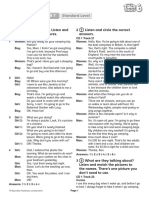 Test Test Unit 7: Listening Answer Key