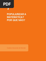 Popularizar a Matemática