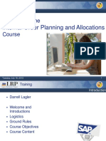 Welcome To The Course: Internal Order Planning and Allocations