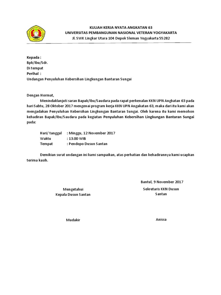Surat Undangan Penyuluhan
