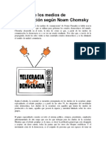 El Papel de Los Medios de Comunicación Según Noam