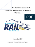 Proposal For The Reinstatement of Passenger Rail Services in Western Victoria November 2017