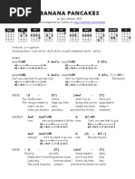 Banana Pancakes - Ukulele Chord Chart