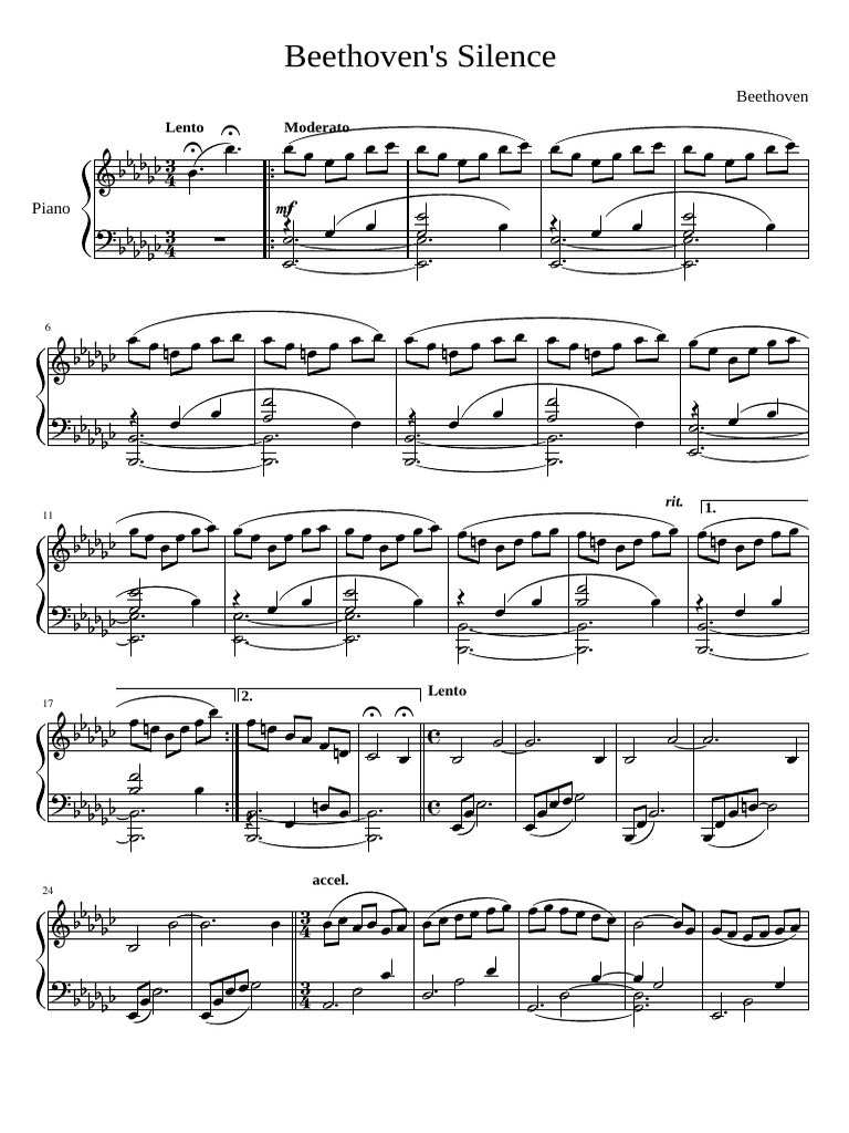 Beethoven Silence Pdf Pdf Musical Forms Musical Compositions