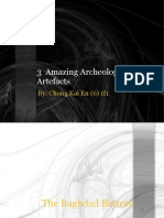 3 Amazing Archeological Artefacts: By: Chong Kai en (6) 1I1