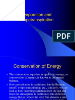 Evaporation And: Evapotranspiration